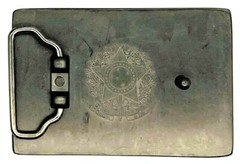 Brazil Flag Enameled Belt Buckle New