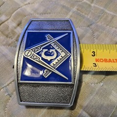 MASON FREEMASONS FREEMASONRY Metal Belt Buckle