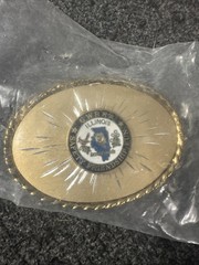 Vintage GWRRA Gold Wing Road Riders Belt Buckle Illinois Land Of Lincoln USA NEW