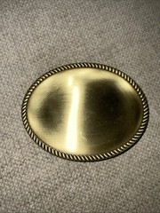 Western Belt Buckle Rope Oval Blank Custom See Pics 4” * 3.5” 3oz.