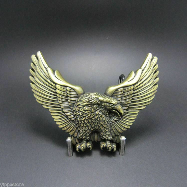 Antique Bronze Plated Western Eagle Metal Belt Buckle