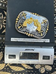 Western Buckle Gold Black Silver Guns 2nd Amend Cowboy 2 »Buckle Hebilla Vaquero