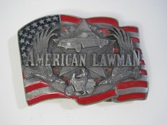 American Lawman Belt Buckle 1992 Siskiyou Buckle Co. – approx. 3.25&Prime; x 2.5&Prime;