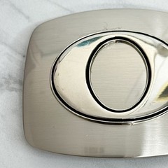 O Letter Initial Monogram Silver Tone Belt Buckle