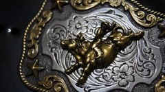 Nocona Youth Bull Rider Silver and Gold Tone Belt Buckle 3798902