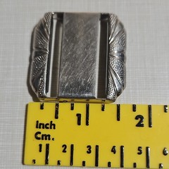 Silver Geometric Clip Belt Buckle for Men Metal Fits 1.25 Inch Belt