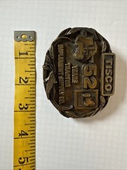 Tisco Tractor 52nd Anniversary Belt Buckle VTG 1937-1987 Cast Brass Ltd Ed Farm