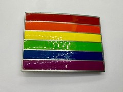 Rainbow Pride Flag LGBTQ Movement Enameled Great American Prod 2005 Belt Buckle