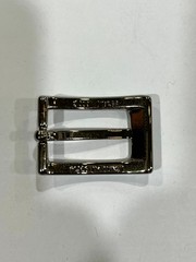 Solid Brass Polished Nickel Belt Buckle Made in Italy Fits 0.98&Prime; Belt Strap