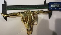 Cowboy western bull head belt buckle