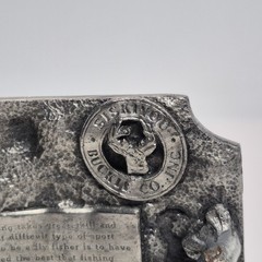 Siskiyou Buckle Co Fisherman Fishing Angler Oregon K-27 1983 Mountains Pewter