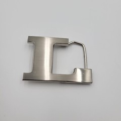 L Initial Brushed Chrome Belt Buckle 2 3/4&Prime; x 2&Prime; Up To 1 1/4&Prime; Belt