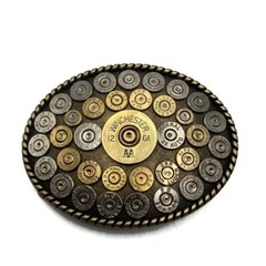 Bullet Casing Belt Buckle Western Cowboy Heavy Duty