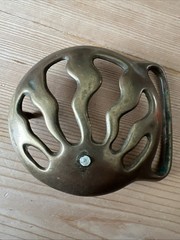 Vintage DUNCAN LAURIE Sunrise Rays Belt Buckle 1970 Signed Star Buckle Hippie