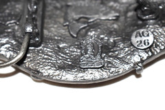 Vintage 1989 Arroya Grande  » I`d Rather Be Fishing  » Pewter 3D BELT BUCKLE USA
