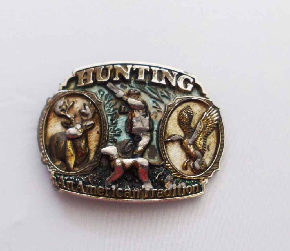 1986 Great American Belt Buckle Co. Hunting An American Tradition