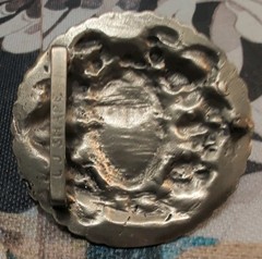 German Silver MEDUSA BELT BUCKLE (stamped JJ Shape) EXC