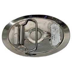 USWA United Steelworkers America AFL-CIO Union Made Silver Red Mens Belt Buckle