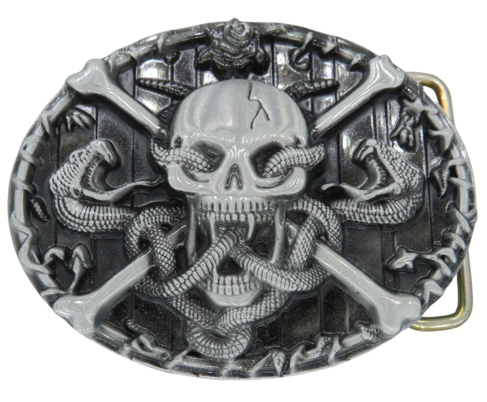 Skull Skull Belt Buckle Biker Rocker Buckle USA Western Country Style