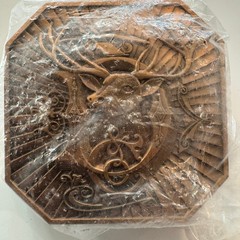 1987 Deere & Company Moline Illinois Octagon Belt Buckle Deer Antler Metal