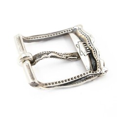 German silver belt buckle « Smaug dragon », handmade pin type german silver buckle
