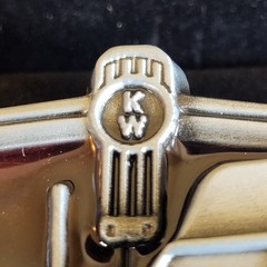 Kenworth Belt Buckle Metal & Red Enamel Finish Trucker Transportation Diesel