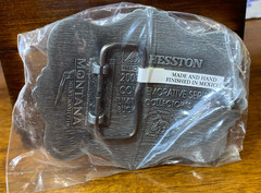 Hesston Wrangler 2003 Silver Tone NFR National Finals Rodeo Belt Buckle VTG