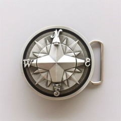 Antique Silver Plated Compass Belt Buckle also Stock in the US