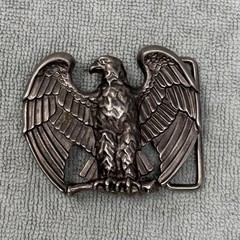 Vintage Avon Mens Soaring Eagle Belt Buckle Silver Tone Metal Western Americana