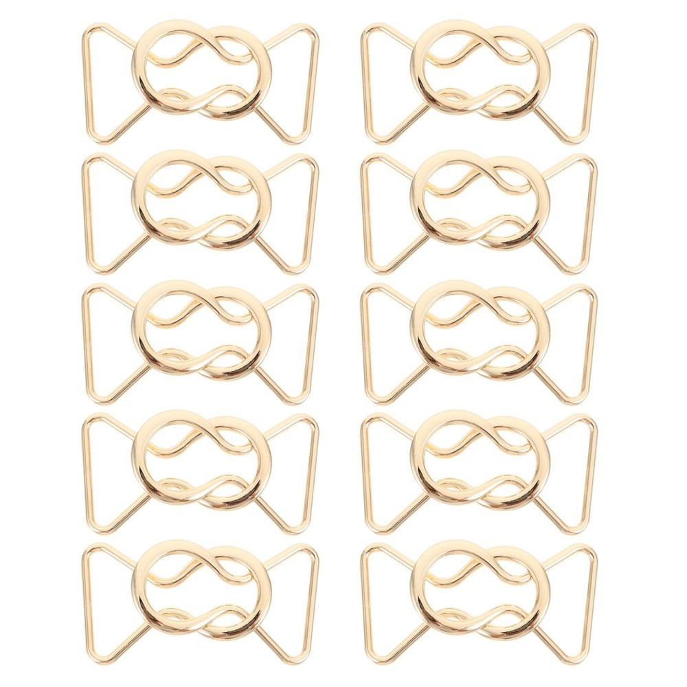 10 Pairs Metal Suspender Buckles Waistband for Crafts Clothing Accessories