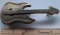 Guitar Belt Buckle – Brass Instrument Music Buckle 4 3/4s inches long Rock