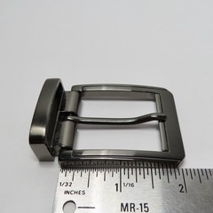 Mens Replacement Belt Buckle Gunmetal Single Prong Fits 1.5 Inch Belt
