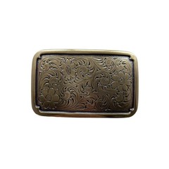 Antique Bronze Plated Southwest Flower Cowgirl Belt Buckle BUCKLE-WG011AB
