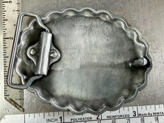 End of the Trail Native American Indian Saga Enameled Silver Color Belt Buckle