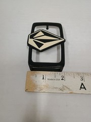 VOLCOM Belt Buckle Vintage Black And White Stone Liberation