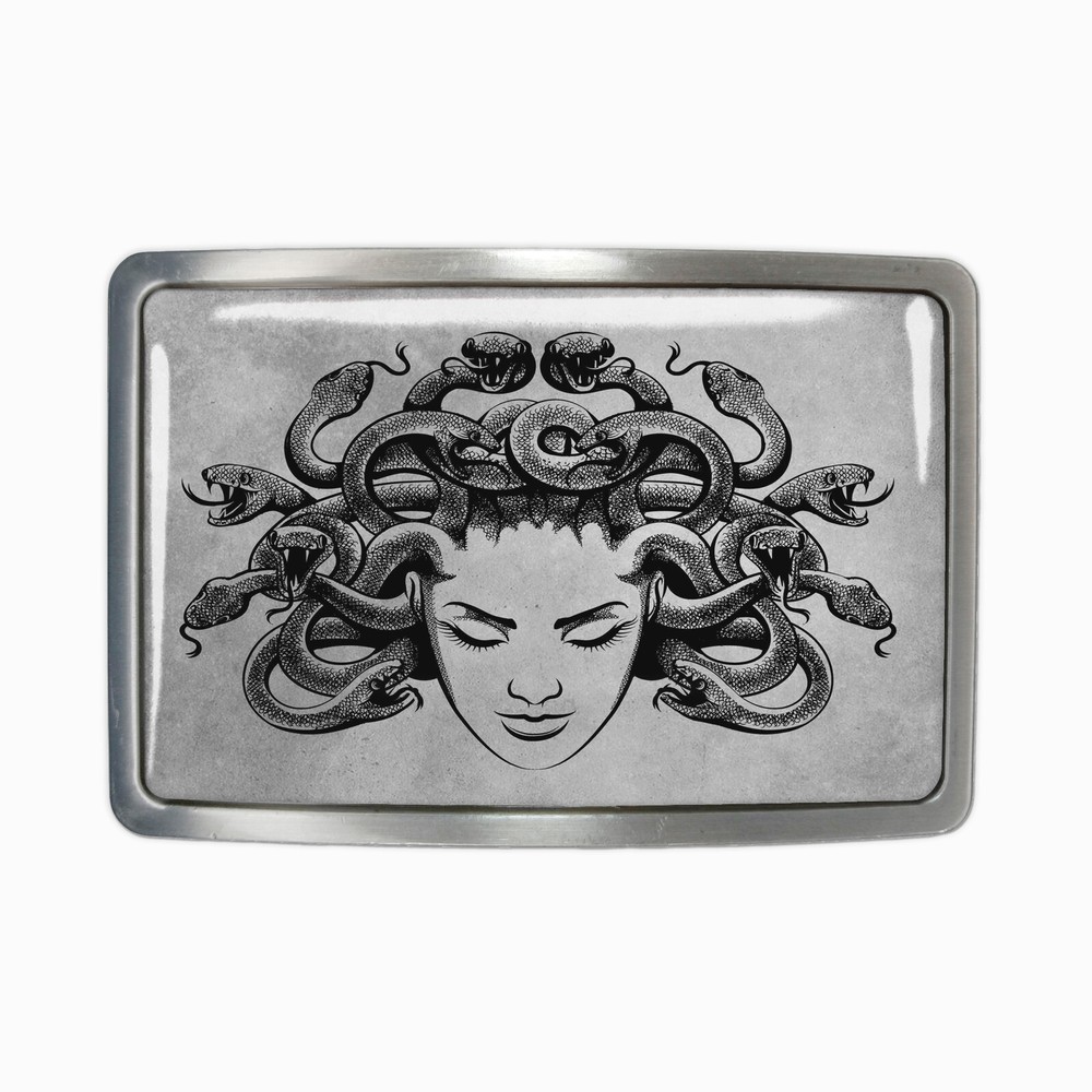 Medusa Belt Buckle – Greek Mythology Female Monster Handmade Belt Buckle – 554-2