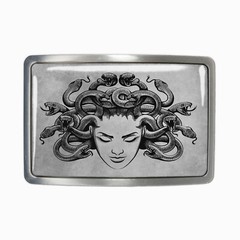 Medusa Belt Buckle – Greek Mythology Female Monster Handmade Belt Buckle – 554-2