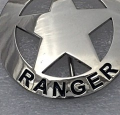 Texas Ranger Badge Belt Buckle (Silver) Slightly Scratched
