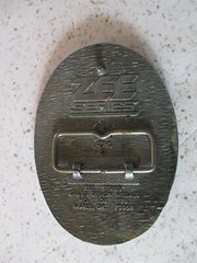 VINTAGE, BELT BUCKLE, COWBOYS & LONG HORN STEER, ADM, ZEE SERIES, MADE IN USA