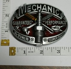 Mechanic Belt Buckle Professional Wrench Turner Workman Grease Monkey SN995
