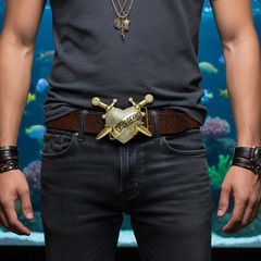 Men Women Gold Metal Belt Buckle Heart Western Silver Bling Love Stinks Knifes