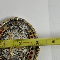 Wrangler Longhorn Silver Plated Pewter Belt Buckle