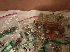 LOT OF 200 ITEMS: BUCKLES/ADDITIONAL ITEMS- VARIOUS STYLES AND DESIGNS – BOX 1