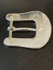Vintage Collectible Frame Silver Tone Belt Buckle