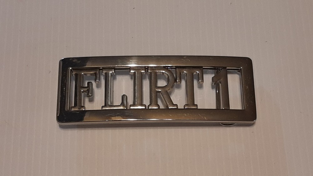 FLIRT 1 CUSTOM Belt Buckle-Put ANY LETTERS &/OR NUMBERS on Buckle