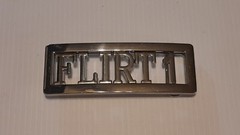 FLIRT 1 CUSTOM Belt Buckle-Put ANY LETTERS &/OR NUMBERS on Buckle