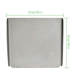 24 in x 24 in Stainless Steel Quarter Mud Flap Set Replacement for Semi Truck