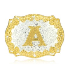 INITIAL BELT BUCKLE LETTER COWBOY WESTERN RODEO FOR TEXAS STAR Hebillas Vaqueras