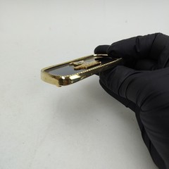Vintage Georgia Tech Yellow Jackets Belt Buckle BUZZ Black Enamel Made In USA