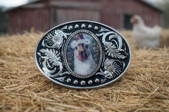 Fancy Chicken Belt Buckle Western Style Hen Lover Fits 1.5 Inch Belt Strap